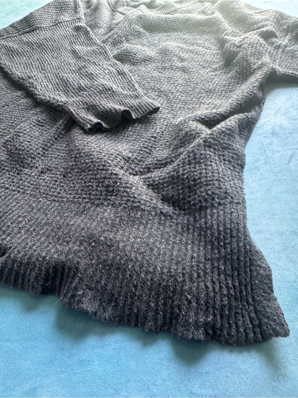 aerie Charcoal Oversized Crewneck Sweater - Picture 3 of 8
